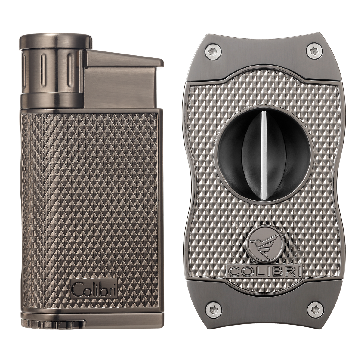 colibri-evo-zigarren-feuerzeug-set-schwarz-diamond-v-cut image 3