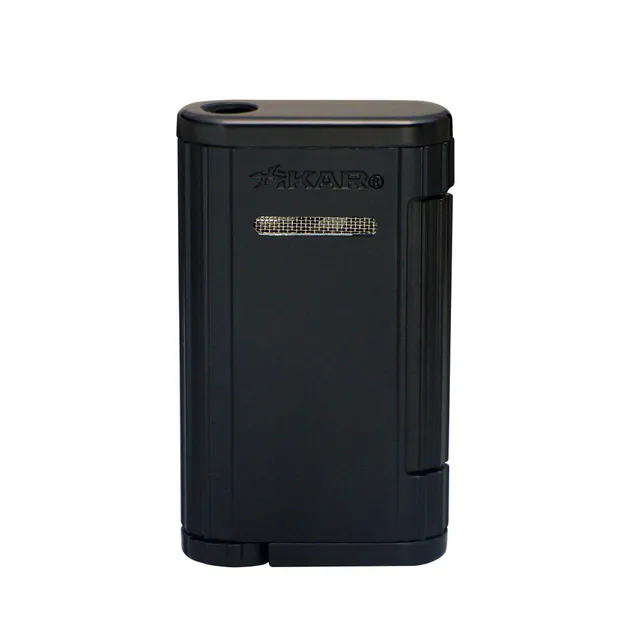 xikar-allume-zigarrenfeuerzeug-single-jet-schwarz-tankfenster image 1