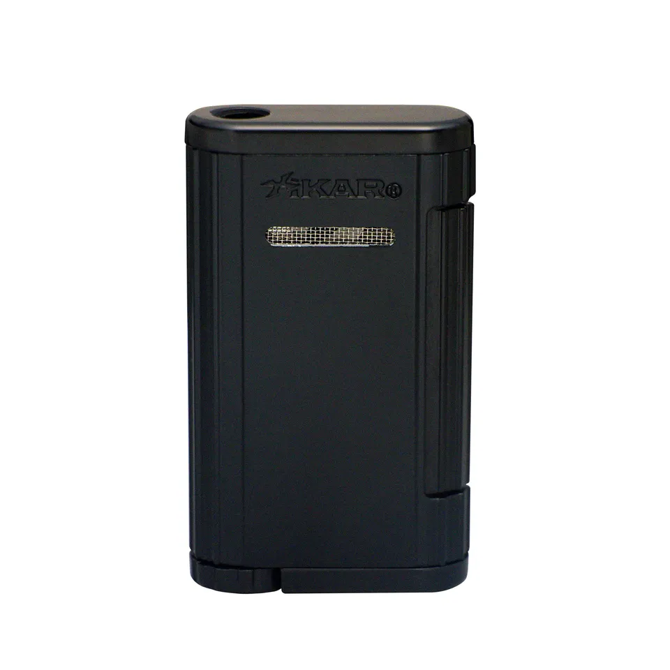 xikar-allume-zigarrenfeuerzeug-single-jet-schwarz-tankfenster image 1